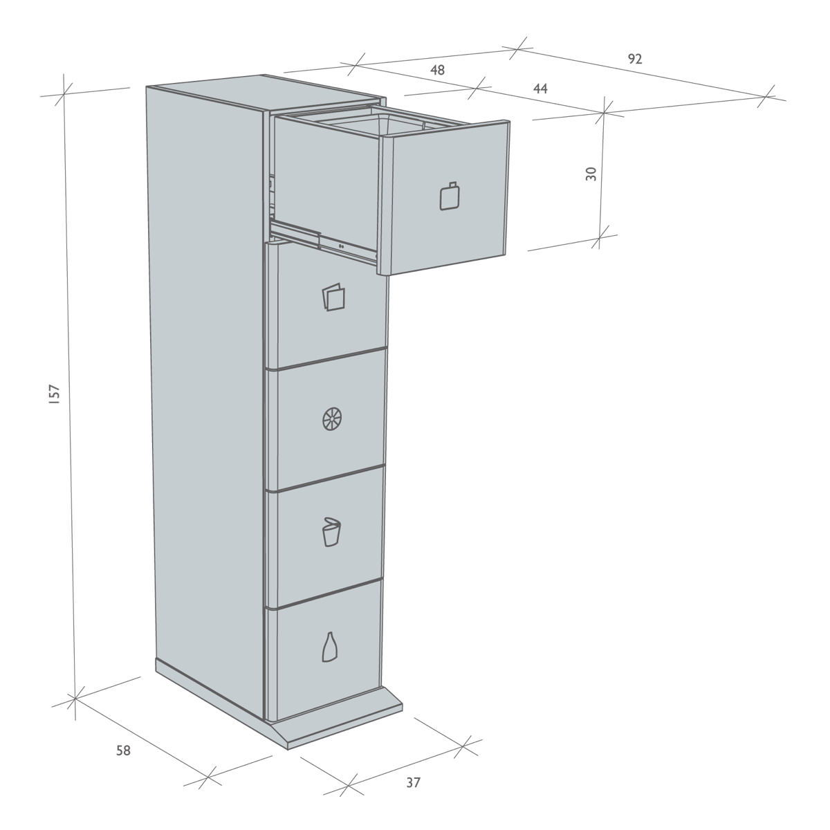 Combinazione colonna differenziata - GPS Inox