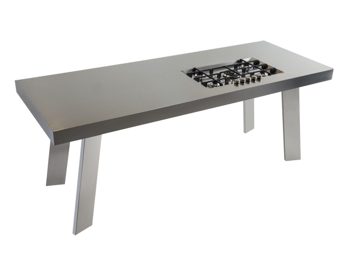 Isola tavolo con fuochi - GPS Inox